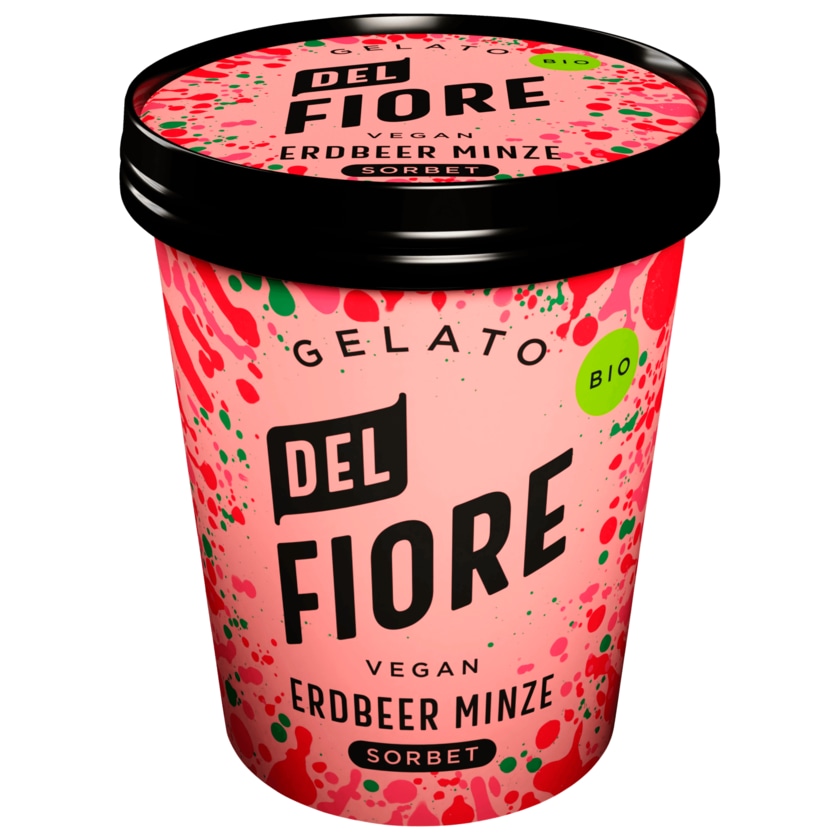 Del Fiore Gelato Bio Erdbeere-Minze-Sorbet 500ml